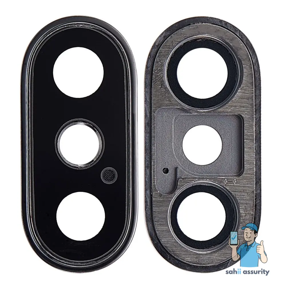 Camera Lens Glass with Frame for Apple iPhone XS Max Black